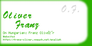 oliver franz business card